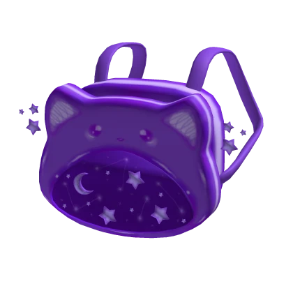 Purple Cat Galaxy Backpack