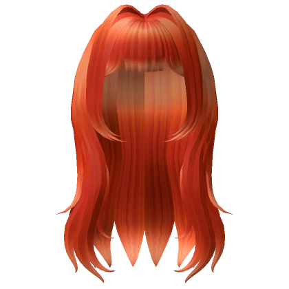 Orange Long Straight Hair