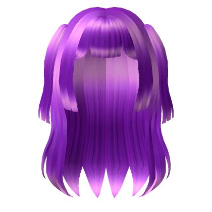 Purple Half-Up Long Straight Hair