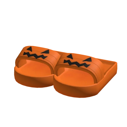 Orange Halloween Slipper - Pumpkin >:D