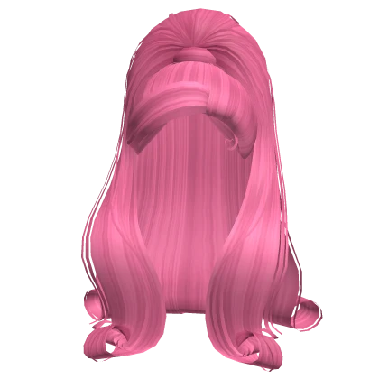 Voluminous High Ponytail in Hot Pink