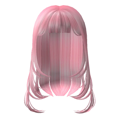 Wolfcut Straight Hair (pink)