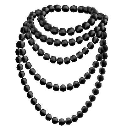 Elegant Hanging Pearl Necklace in Black