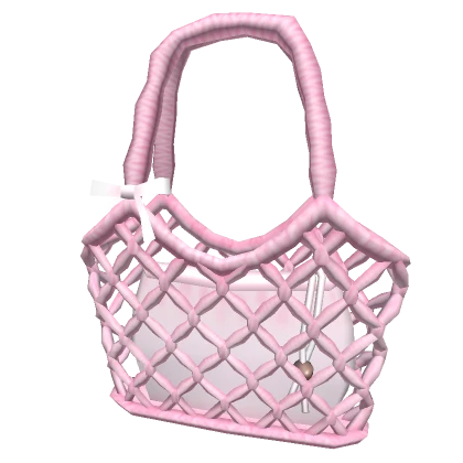 Pink Crochet Tote Bag w/ Mini Pouch (3.0)