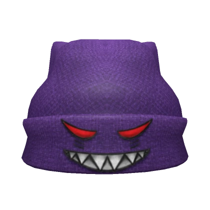 Red Eyed Cat Beanie (Purple)