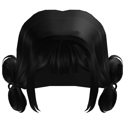 Black Double Bun Hair