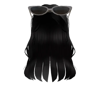 Cute Wavy Tucked Long Hair with Shades Black