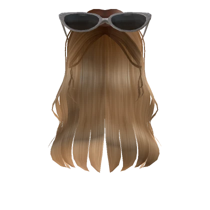 Cute Wavy Tucked Long Hair with Shades Blonde