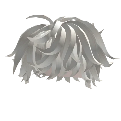 Messy Curly Hair in White