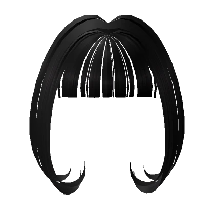 Straight Anime Bangs (black) 