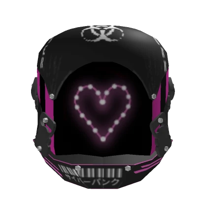 Pink Heart Cyberpunk Mask