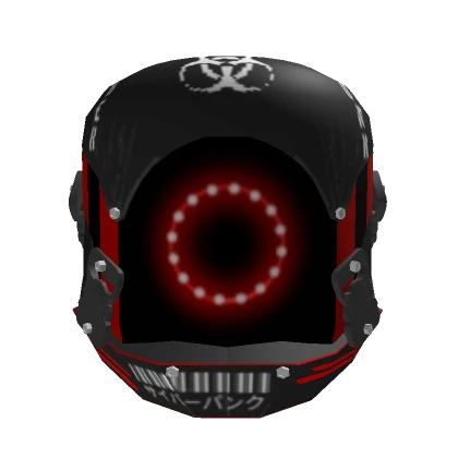 Red Circle Cyberpunk Mask