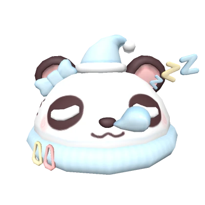 ♡ eepy zzz kawaii panda beanie pastel blue