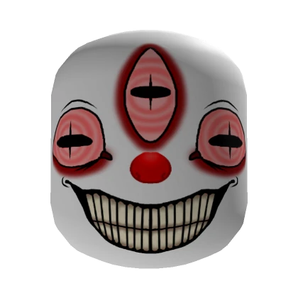 Weirdcore alien clown facemask in red