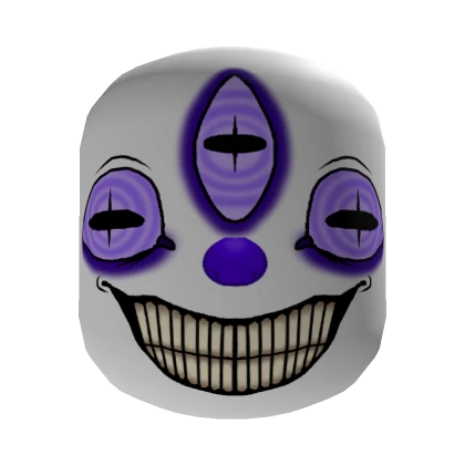 Weirdcore alien clown facemask in purple