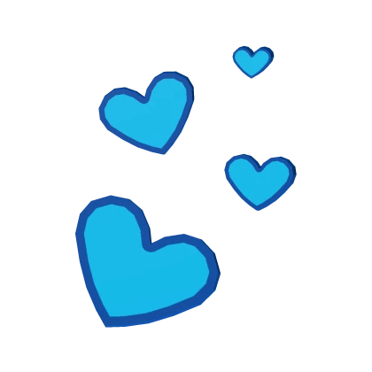 Cute Anime Heart Pops - Left - Blue
