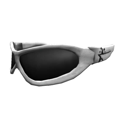 y2k starglasses in white 