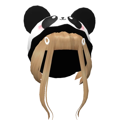 Blonde Panda Girl Beanie