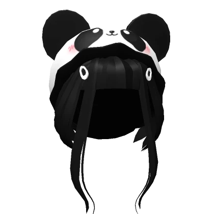 Black Panda Girl Beanie