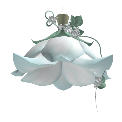 White Fairycore Bell Flower Hat 