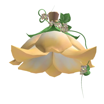 Yellow Fairycore Bell Flower Hat 