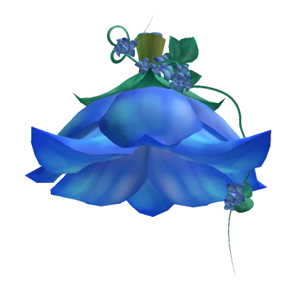 Blue Fairycore Bell Flower Hat