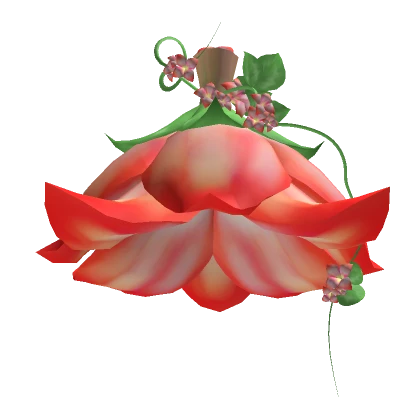 Red Fairycore Bell Flower Hat