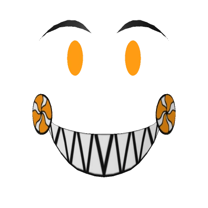 Glowing Orange Jolly Jester Face