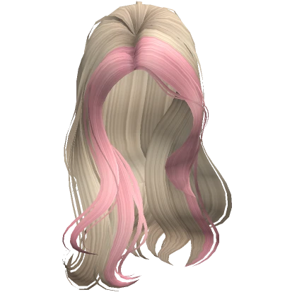 Babydoll Side Swept Hair In Blonde Pink