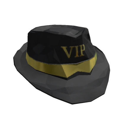 Black Leather VIP Fedora