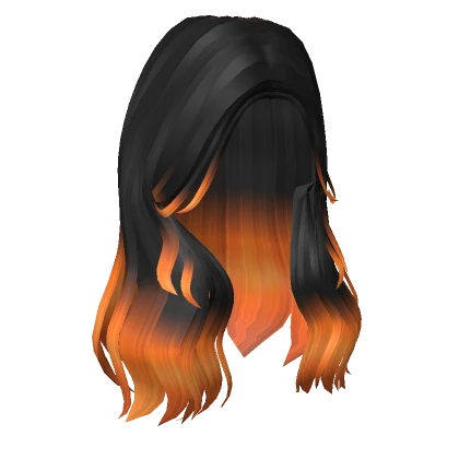 Soft Waves with Split Bangs in Orange