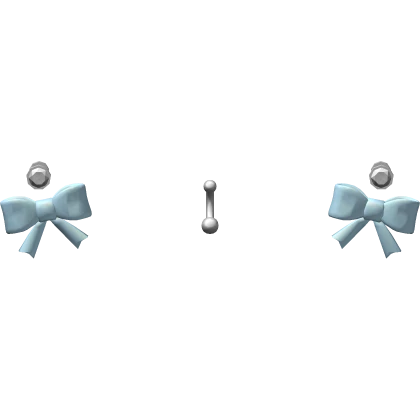 ♡ 3.0 pretty blue bow belly piercing v1