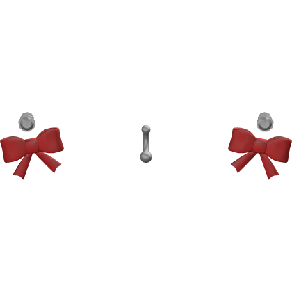 ♡ 3.0 pretty red bow belly piercing v1
