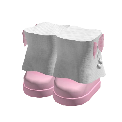 Y2K Pink Bow Leg Warmers w/ Pink Boots