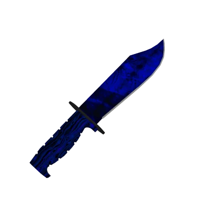 knife in mouth - blue evil