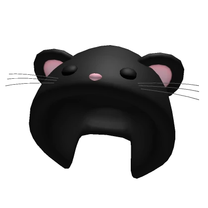 Cute Mouse Black Plushie Mask Hood