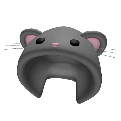 Cute Mouse Grey Plushie Mask Hood