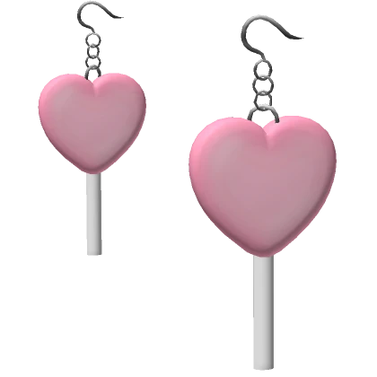 Y2K Lollipop Heart 90's Vintage Pink earrings