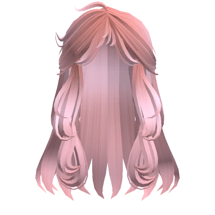 Loose wavy long Hairstyle in Light Pink