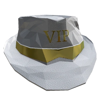 White Leather VIP Fedora