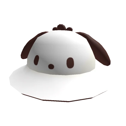 Kawaii white & black floppy ear puppy bucket hat 