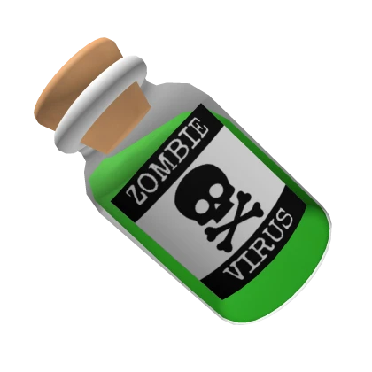 creepy zombie virus potion bottle