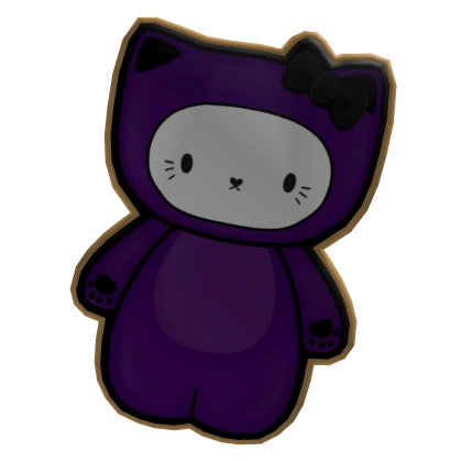 ♡ kawaii kitty purple halloween cookie