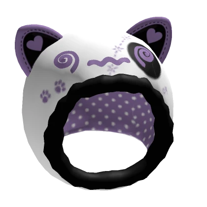 ♡ cute dizzy zombie hood in purple & black