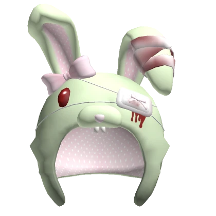 kawaii zombie bunny plush hat