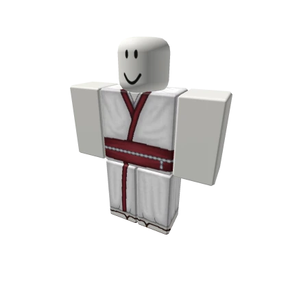 White and Red Kimono Bottoms