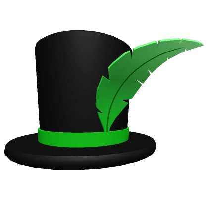 Green Feathered Top Hat