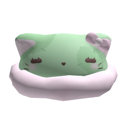 ♡ kawaii green zombie kitty hat