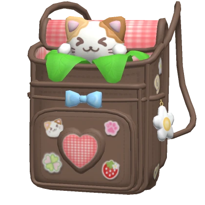 ♡ kawaii kitty sticker cottage school backpack