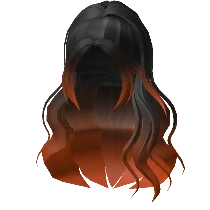 Wavy Princess Ponytail in Halloween Ombre